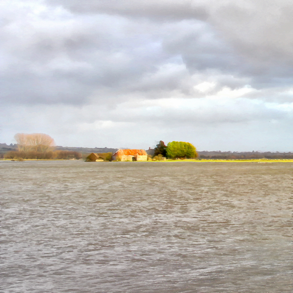 Flooded Somerset Levels